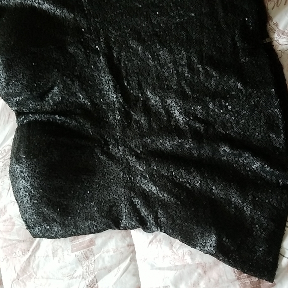 Torrid Black Seaquin Peplum Bustier Top Size 2 - Picture 5 of 15